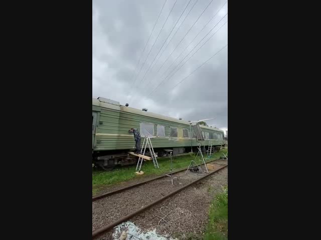 Как проходят съёмки сцены с поездом