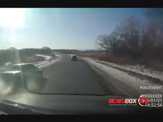 Жесткая авария в Арсеньеве попала на видео