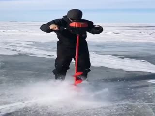 Бур для особо толстого и крепкого льда