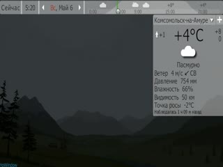 Погода. Комсомольск-на-Амуре 6-10 мая 18г.