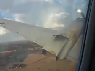 Авиакатастрофа, снятая из самолёта