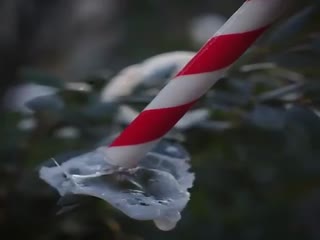 Ничего особенного, просто замерзает пузырёк воздуха