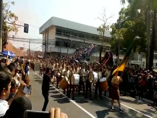 Бразильский полицейский случайно разогнал парад, использовав слезоточивый газ