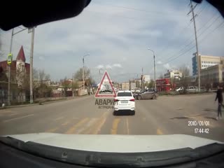 Астрахань. Пешеход избежал ДТП