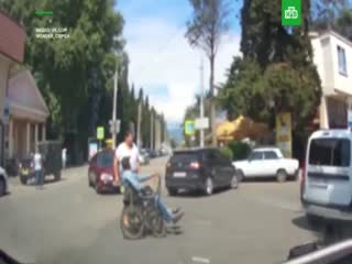 Конфликт на дороге в Крыму