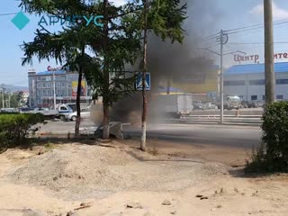 В Улан-Удэ на ходу загорелась «Газель».