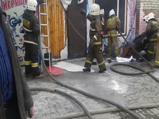 Казахстанского пожарного ударило током