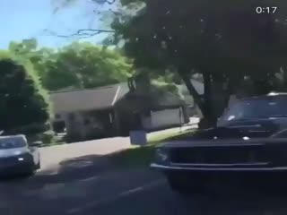 Ламборджини и Мустанг меряются звуком своих моторов