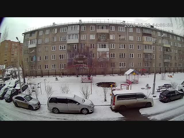 В Красноярске м-дак выкинул пса с 5 этажа