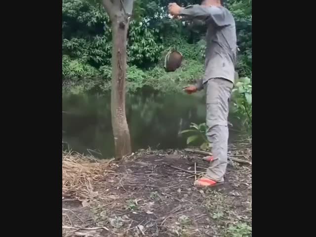 Как поймать рыбу без удочки