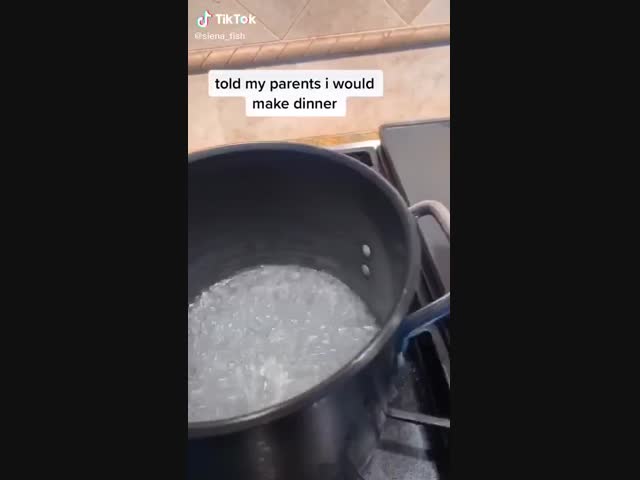 Приготовила ужин родителям