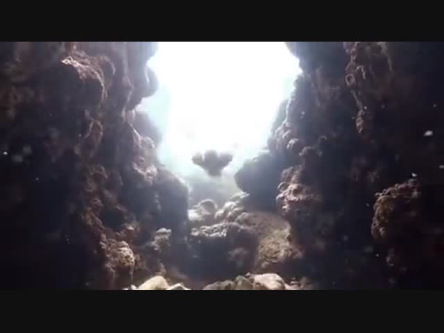Дайвинг к подводным расщелинам