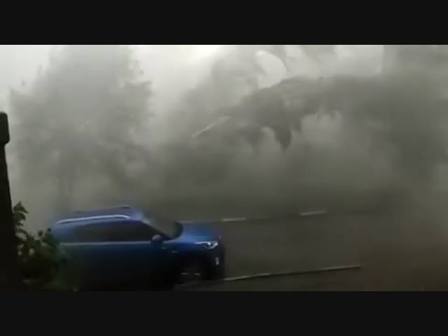 Видеозапись урагана в Туле от 8 июля