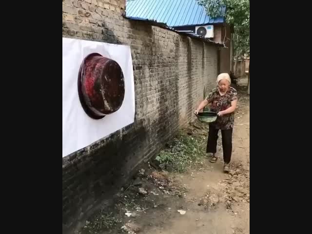 Впечатляющий рисунок, сделанный бабушкой .