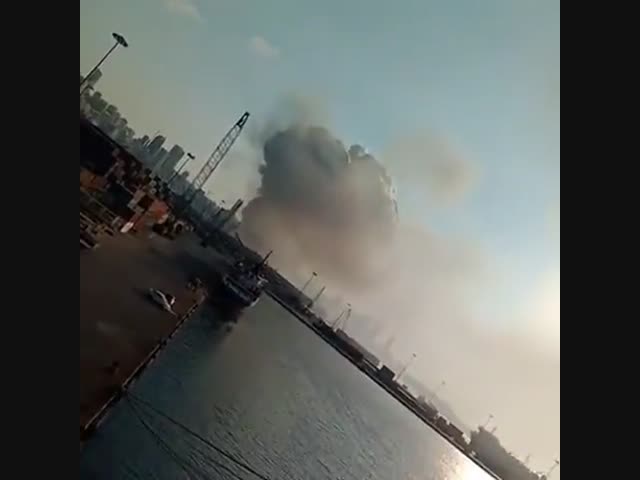 Еще один ракурс взрыва в Бейруте