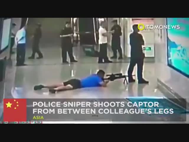 Работа китайского снайпера