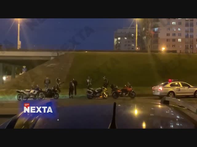Задержание мотоциклистов. Беларусь