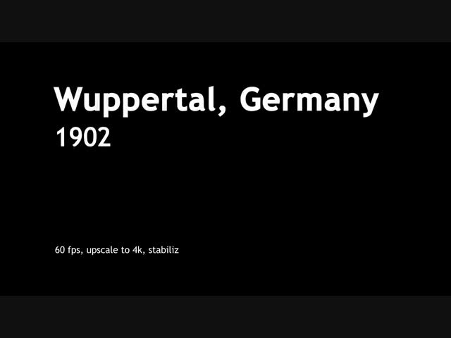 Уникальное видео, снятое в Германии с подвесной дороги в 1902 году.