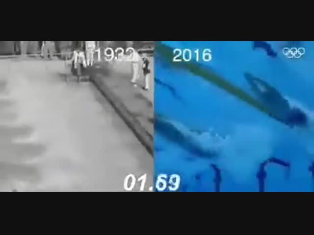 Олимпийское плавание  в 1932 и в 2016 году в сравнении