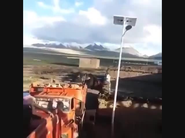 На северо-западе Канады местный мишка решил встряхнуть рабочих