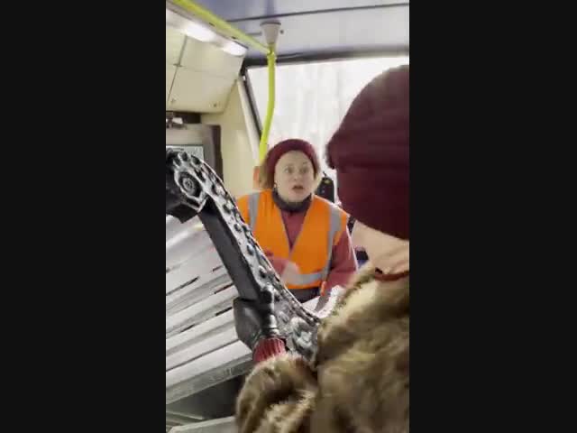 Пассажирка пришла в автобус со своей скамейкой