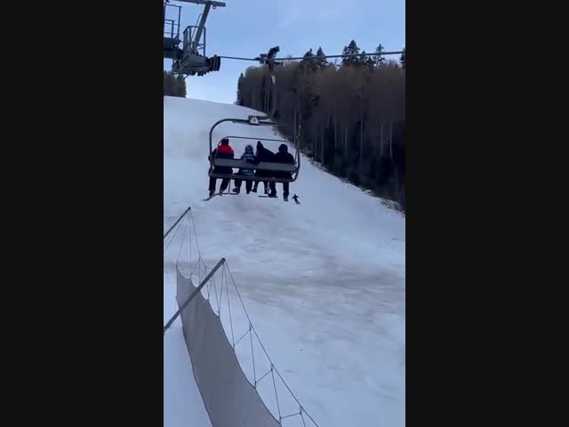 Невероятная история: медведь бросился вдогонку за лыжником на горнолыжном курорте