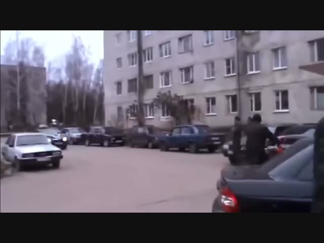 Поздравили велосипедиста от души