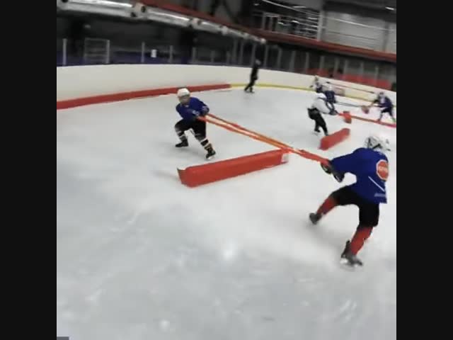 Тренировка 9-летних хоккеистов