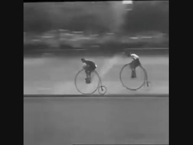 Соревнования велосипедистов 100 лет назад
