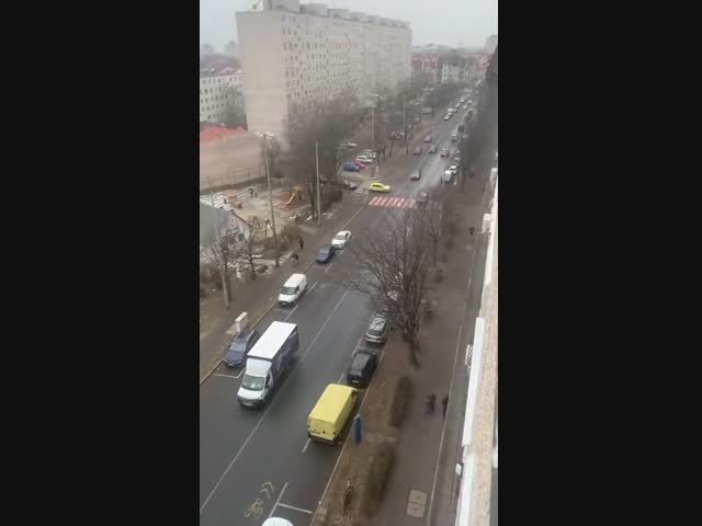 Погоня в венгерском городе Дебрецене