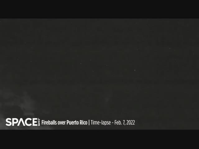 Видео крушение спутника в районе Пуэрто-Рико