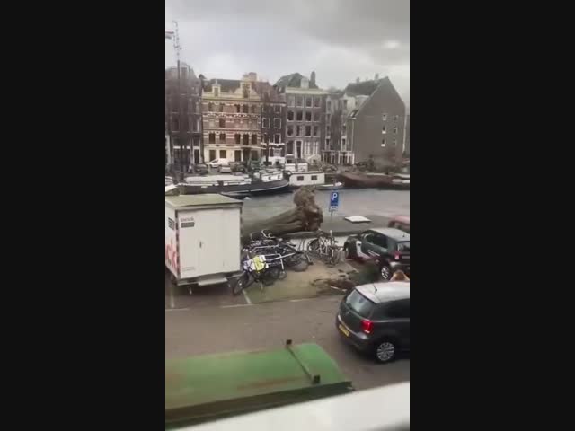 Амстердам, сильный ветер