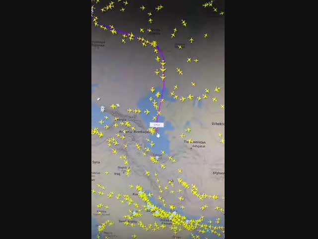 Частный самолёт вылетел из Москвы в Дубай