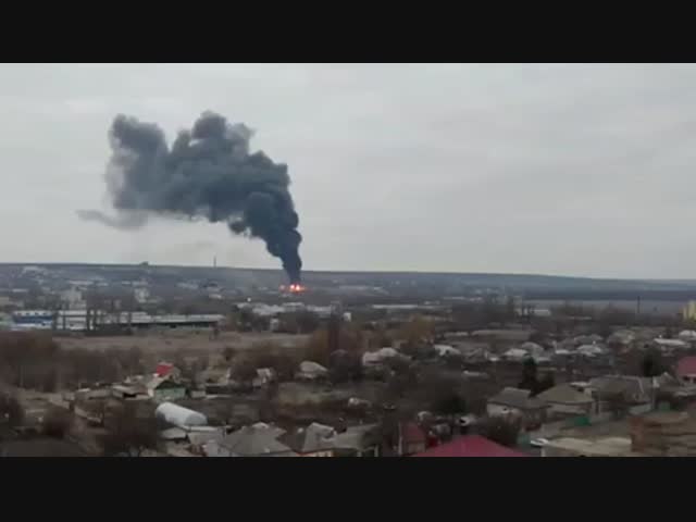В Луганск прилетело