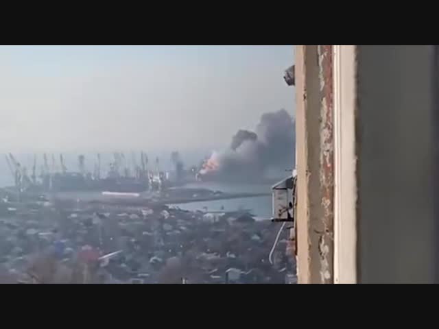 В морском порту Бердянска взорвали 