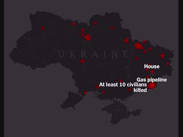 Британцы собрали интерактивную карту обстрелов Украины