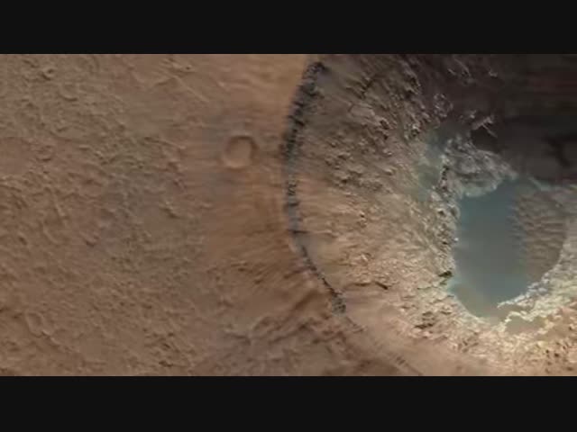 Кратер на Марсе в 8К