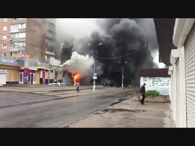 Что-то горит в Донецке