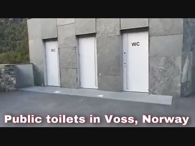 Общественный туалет в Норвегии
