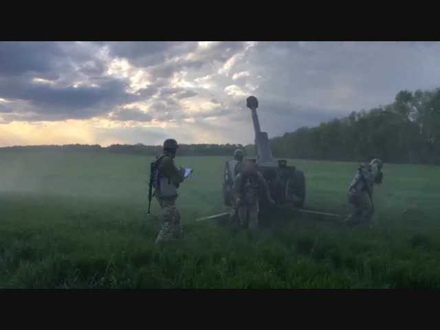 Работа украинских артиллеристов