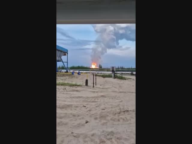 Пожар на крупнейшем газовом месторождении