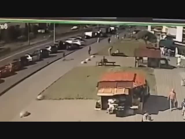 Наезд в движении назад