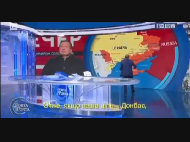 Владимир Соловьев на итальянском телевидении