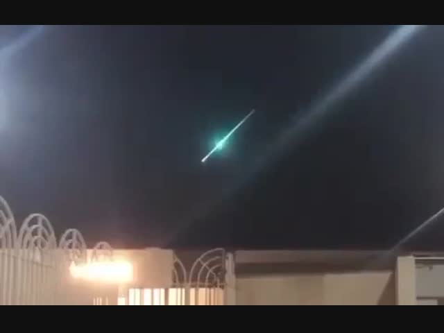 Метеорит над Саудовской Аравией