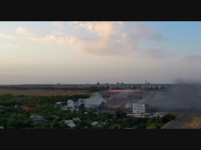горит штаб Абхазского батальона "пятнашка"