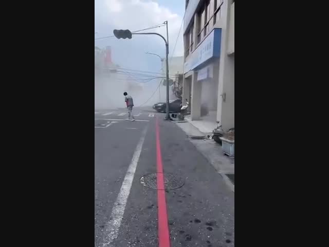 Крупное землетрясение на Тайване