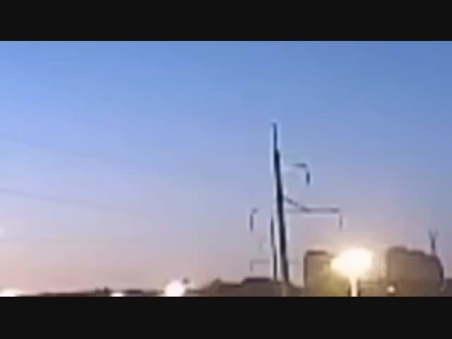 Другой ракурс падения самолёта в Ейске