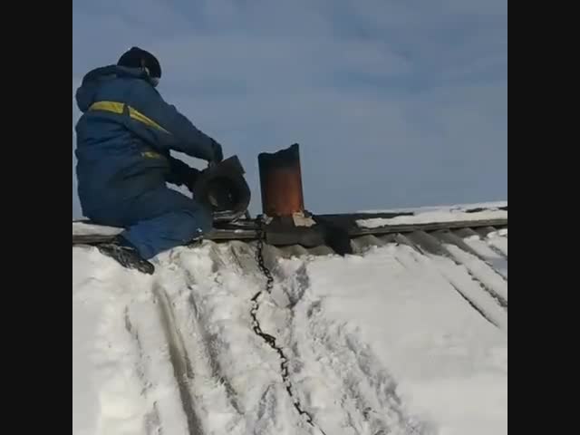 Современный трубочист, вакуумная чистка