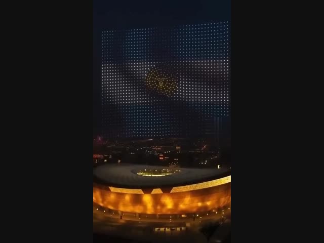 Невероятное шоу дронов в Катаре в честь победителей