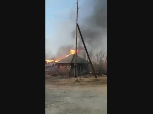 Пожар в Сосьве. Другой ракурс